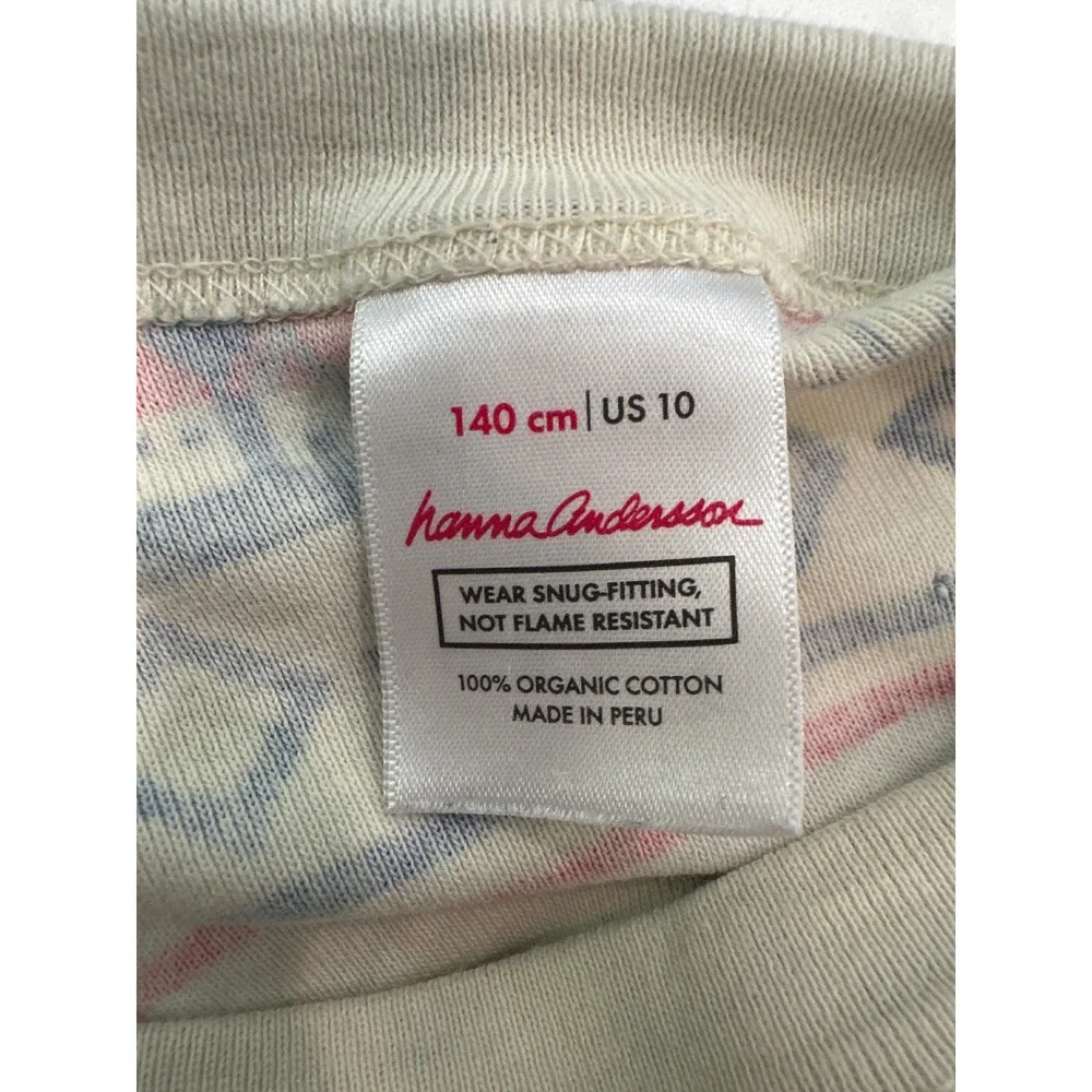 Hanna Andersson Kids Pajama Set Size 10 140cm Organic Cotton Nordic Fair Isle